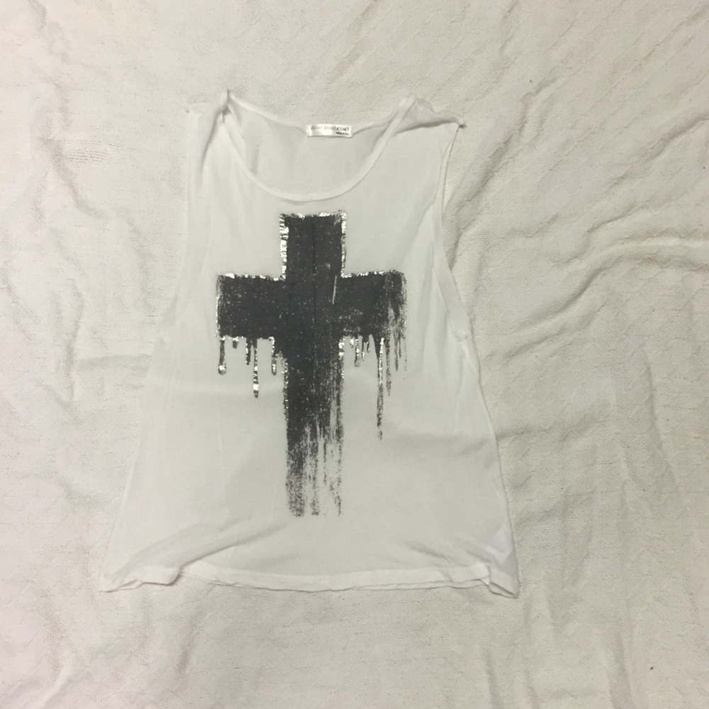 Edgy Cross Tank Top